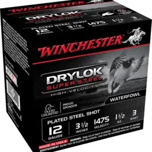 Winchester Ammo SSH12LH3 Drylok Super Steel High Velocity 12Gauge 3.50" 1 1/2oz 3Shot 25 Per Box/10 Case