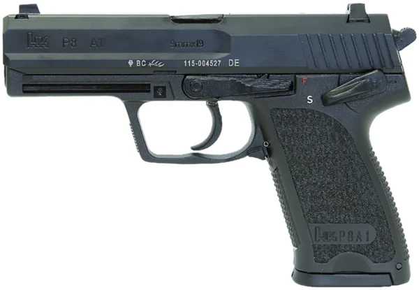 HK 81001072 P8A1  9mm Luger 15+1 16.50" Black Steel Barrel, Black Receiver