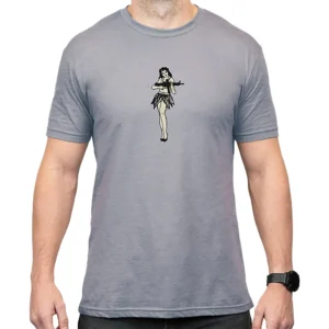 Magpul MAG1117-041-2XL Hula Girl CVC  Stone Gray Heather Cotton/Polyester Short Sleeve 2XL