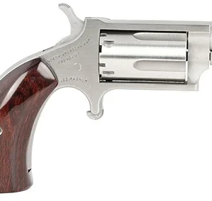 North American Arms 22MSGBG Mini-Revolver  22 WMR 5 rd 1.13" Barrel, Stainless Steel Barrel/Cylinder/Frame, Exclusive Wood Boot Grip