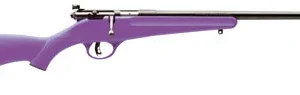 Savage Arms 13783 Rascal  22 LR Caliber with 1rd Capacity, 16.12" Barrel, Matte Blued Metal Finish & Purple Synthetic Stock Right Hand (Youth)