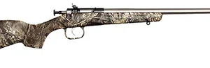 Crickett KSA2166 Youth  22 LR 1rd Capacity, 16.12" Stainless Steel Barrel, Fixed Front/Adjustable Rear Peep Sights,  Mossy Oak Break-Up Synthetic Stock w/11.5" LOP, Rebounding Firing Pin Safety