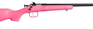 Crickett KSA2220 Youth  22 LR 1rd 16.12" Blued Barrel & Receiver, Fixed Front/Adjustable Rear Peep Sights, Pink Synthetic Stock w/11.5" LOP, Rebounding Firing Pin Safety