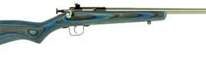 Crickett KSA2223 Youth  22 LR 1rd 16.12" Stainless Steel Barrel, Fixed Front/Adjustable Rear Peep Sights, Blue Laminate Stock w/11.5" LOP, Rebounding Firing Pin Safety