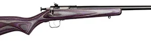 Crickett KSA2228 Youth  22 LR 1rd 16.12" Stainless Steel Barrel, Fixed Front/Adjustable Rear Peep Sights, Purple Laminate Stock w/11.5" LOP, Rebounding Firing Pin Safety