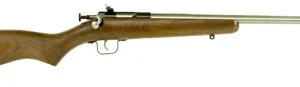 Crickett KSA3238 Youth  22 LR 1rd 16.12" Stainless Steel Barrel, Fixed Front/Adjustable Rear Peep Sights, Walnut Stock w/11.5" LOP, Rebounding Firing Pin Safety