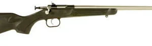 Crickett KSA2245 Youth  22 LR 1rd  16.12" Stainless Steel Barrel, Fixed Front/Adjustable Rear Peep Sights, Black Synthetic Stock w/11.5" LOP, Rebounding Firing Pin Safety