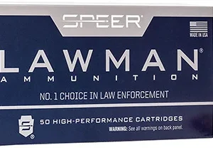 Speer 53826 Lawman Training Clean-Fire 9mm Luger 147 gr Total Metal Jacket Flat Nose 50 Per Box/ 20 Case