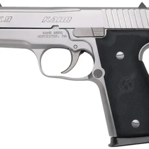 Kahr Arms K9093NA K  9mm Luger Caliber with 3.50" Barrel, 7+1 Capacity, Overall Matte Stainless Steel Finish, Serrated Slide, Textured Wraparound Black Polymer Grip & TruGlo Night Sights
