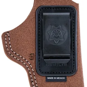 Bianchi 10382 6C  IWB Size 02 Tan Leather Belt Clip Fits 3" Barrels/Ruger/Colt/Charter Arms Right Hand