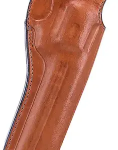 Bianchi 12680 111 Cyclone Belt Holster Size 05 OWB Open Bottom Style made of Leather with Tan Finish, Strongside/Crossdraw & Belt Loop Mount Type fits 6" Barrel S&W K-Frame for Right Hand