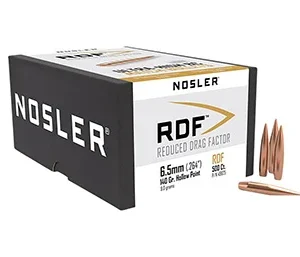 Nosler 49825 RDF Match 6.5 Creedmoor .264 140 gr Hollow Point Boat Tail/ 500 Per Box