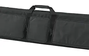 US PeaceKeeper P30049 3-Gun Case Water Resistant Black 600D Polyester w/ 3 Padded Pockets Zippered Handgun Case Webbing System & Thick Padding