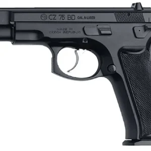 CZ-USA 01130 CZ 75 BD *CA Compliant 9mm Luger 10+1 4.60" Black Steel Barrel, Black Serrated Steel Slide, Black Polycoat Steel Frame w/Beavertail, Black Plastic Grip