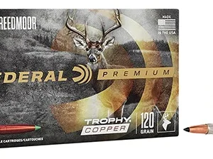 Federal P65CRDTC1 Premium  6.5 Creedmoor 120 gr Trophy Copper 20 Per Box/ 10 Case