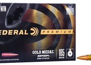 Federal GM308BH185 Premium Gold Medal 308 Win 185 gr Berger Jugernaught Open Tip Match 20 Per Box/ 10 Case