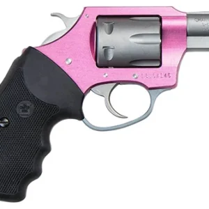 Charter Arms 52230 Pathfinder Lite Pink Lady Small 22 LR, 8 Shot 2" Matte Stainless Steel Barrel & Cylinder, Pink Aluminum Frame w/Black Finger Grooved Rubber Grip, Exposed Hammer