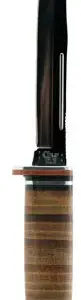 Case 381 Utility Hunter 5" Fixed Clip Point Plain Mirror Polished Tru-Sharp SS Blade/4.50" Grooved Leather Handle Includes Sheath