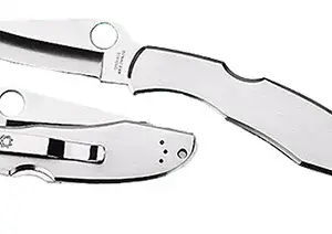 Spyderco C10S Endura 4  3.85" Folding Clip Point Part Serrated VG-10 SS Blade Satin Stainless Steel Handle Includes Pocket Clip