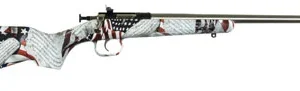 Crickett KSA3168 Youth  22 LR 1rd 16.12" Stainless Steel Barrel, Fixed Front/Adjustable Rear Peep Sights, American Flag/Amendment Synthetic Stock w/11.5" LOP, Rebounding Firing Pin Safety