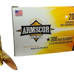 Armscor FAC300AAC3N USA  300 Blackout 220 gr Hollow Point Boat Tail 20 Per Box/ 10 Case