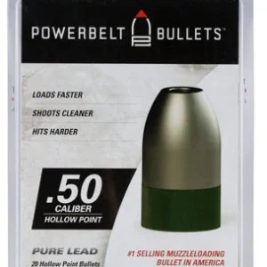 PowerBelt Bullets AC1598 Pure Lead Muzzleloader 50 Cal Lead Hollow Point 295 gr/ 15rd Box
