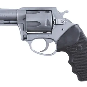 Charter Arms 74420 Bulldog  Large 44 Special, 5 Shot 2.50" Matte Stainless Steel Barrel, Cylinder & Frame w/Black Finger Grooved Rubber Grip