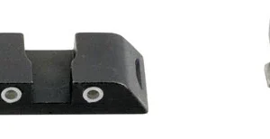 AmeriGlo GL119 Classic Tritium Sight for Glock  Black | Green Tritium with White Outline Front and Rear Set