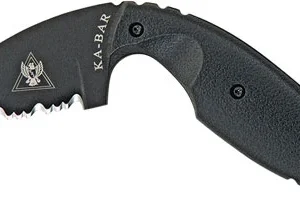 Ka-Bar 1481 TDI Law Enforcement 2.31" Fixed Drop Point Serrated Black AUS-8A SS Blade, Black Zytel Handle, Includes Belt Clip