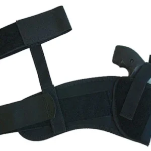 Uncle Mike's 88161 Ankle Holster Ankle Size 16 Black Kodra Nylon Velcro Fits Med/Lg Semi-Auto Fits 3.25-3.75" Barrel Right Hand