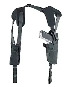 Uncle Mike's 75011 Pro-Pak Vertical Shoulder Holster Shoulder Size 01 Black Nylon Harness Fits Medium Autos Fits 3-4" Barrel Right Hand