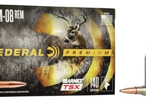 Federal P708C Premium  7mm-08 Rem 140 gr Barnes TSX 20 Per Box/ 10 Case