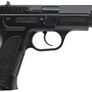 SAR USA B69BL B6  9mm Luger 17+1, 19+1 4.50" Black Steel Barrel, Black Serrated Steel Slide, Black Polymer Frame w/Beavertail, Black Polymer Grip, Manual Thumb Safety, Right Hand