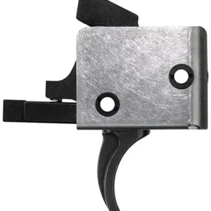 CMC Triggers 93501 Drop-In  Single-Stage Curved Trigger with 5-5.50 lbs Draw Weight & Black/Silver Finish for AR-15/AR-10