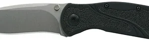Kershaw 1670S30V Blur  3.40" Folding Drop Point w/Recurve Plain Stonewashed Powder Coated CPM S30V SS Blade Black Anodized Aluminum Handle Includes Pocket Clip