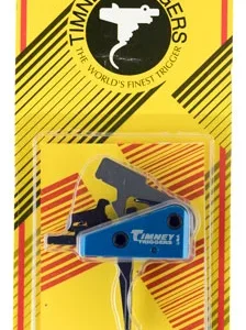 Timney Triggers 663SST Targa Long Trigger  Two-Stage Straight Trigger with 2 lbs Draw Weight & Black/Blue Finish for AR-Platform
