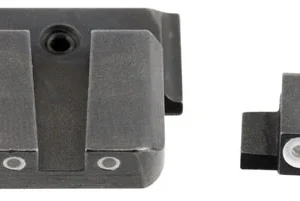 AmeriGlo SW801 Classic Tritium Sight Set for Smith & Wesson M&P  Black | Green Tritium with White Outline Front and Rear