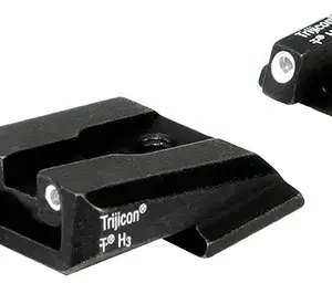 Trijicon 600442 Bright & Tough Night Sights- Smith & Wesson M&P  Black | Green Tritium White Outline Front Sight Green Tritium White Outline Rear Sight