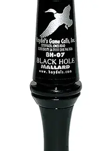 Haydel's Game Calls BH07 Black Hole  Open Call Double Reed Mallard Sounds Attracts Ducks Black Polycarbonate
