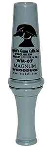 Haydel's Game Calls WM07 Magnum  Open Call Single Reed Wood Duck Sounds Attracts Ducks Gray Acrylic