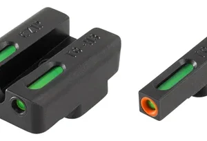 TruGlo TG13CZ1PC TFX Pro  Black | Green Tritium & Fiber Optic Orange Outline Front Sight Green Tritium & Fiber Optic Rear Sight
