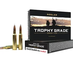 Nosler 60022 Trophy Grade  6.5x55 Swedish 140 gr Nosler AccuBond 20 Per Box/ 10 Case