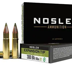 Nosler 40660 E-Tip  300Blackout 110gr E Tip Lead Free 20 Per Box/20 Case
