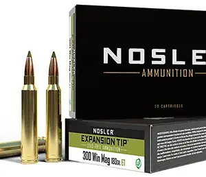 Nosler 40038 E-Tip  300 Win Mag 180 gr E Tip Lead Free 20 Per Box/ 10 Case