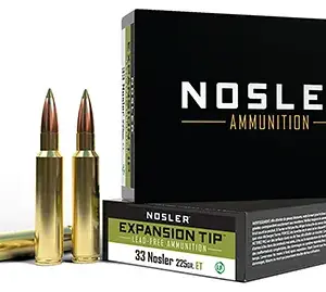 Nosler 40042 E-Tip  33Nosler 225gr E Tip Lead Free 20 Per Box/10 Case