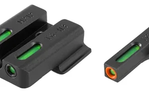 TruGlo TG13MP1PC TFX Pro  Black | Green Tritium & Fiber Optic Orange Outline Front Sight Green Tritium & Fiber Optic Rear Sight