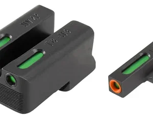 TruGlo TG13NV4PC TFX Pro  Black | Green Tritium & Fiber Optic Orange Outline Front Sight Green Tritium & Fiber Optic Rear Sight