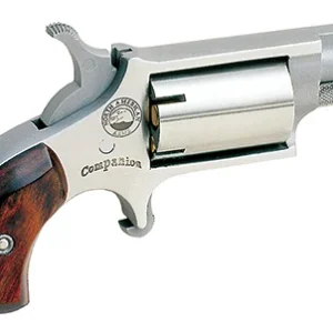 North American Arms 22LRCB Companion  SAO 22 Cal #11 Percussion 1.13" 5 rd Stainless Steel Rosewood Birdshead Grip