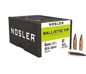 Nosler 24090 Ballistic Tip  6mm .243 90 GR Ballistic Tip Hunting/ 50 Per Box