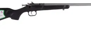 Crickett KSA2295 Youth  22 WMR 1rd 16.12" Blued Barrel & Receiver, Fixed Front/Adjustable Rear Peep Sights, Black Synthetic Stock w/11.5" LOP, Rebounding Firing Pin Safety
